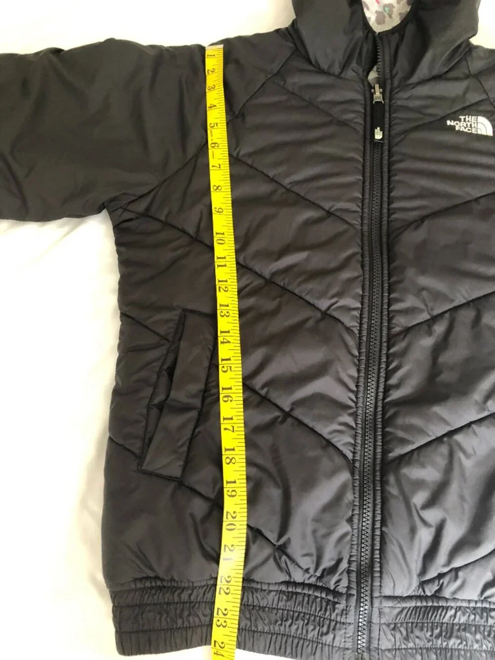 The North Face Reversible Girls Puffer Jacket Black Youth Junior Size XL